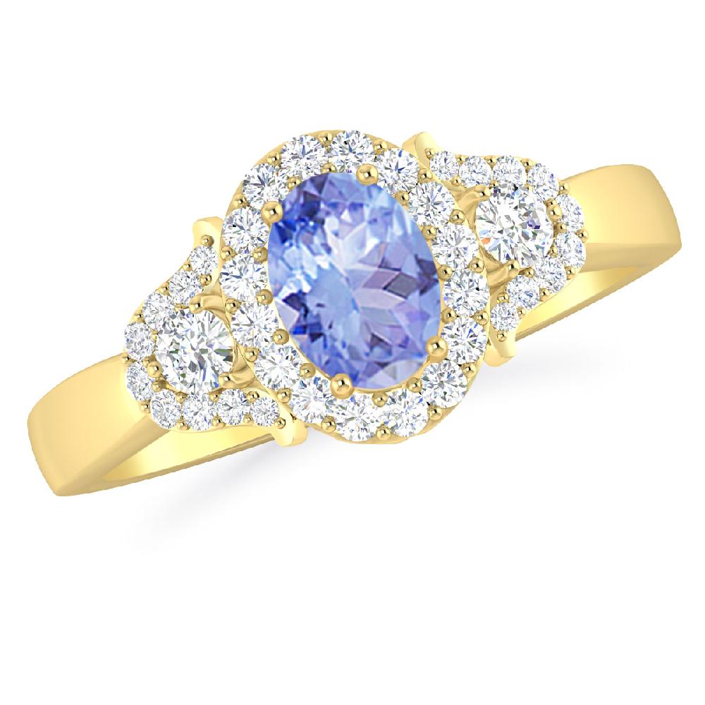 Yellow Gold - Tanzanite