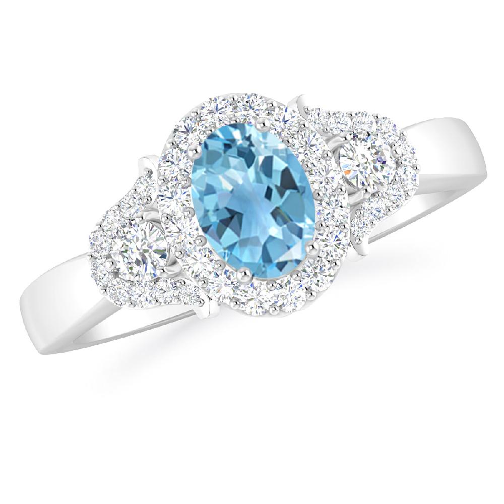 White Gold - Blue Topaz