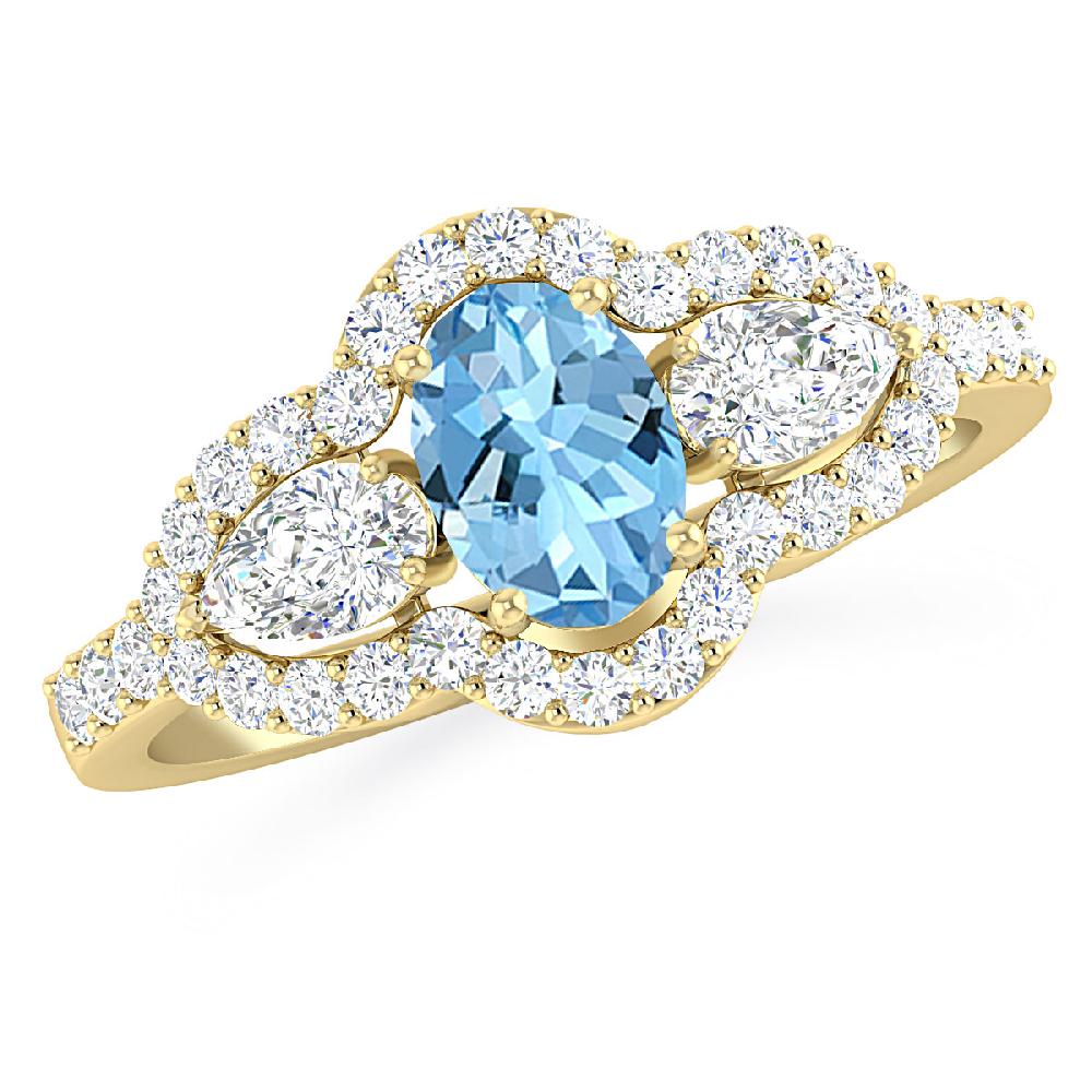 Yellow Gold - Aquamarine