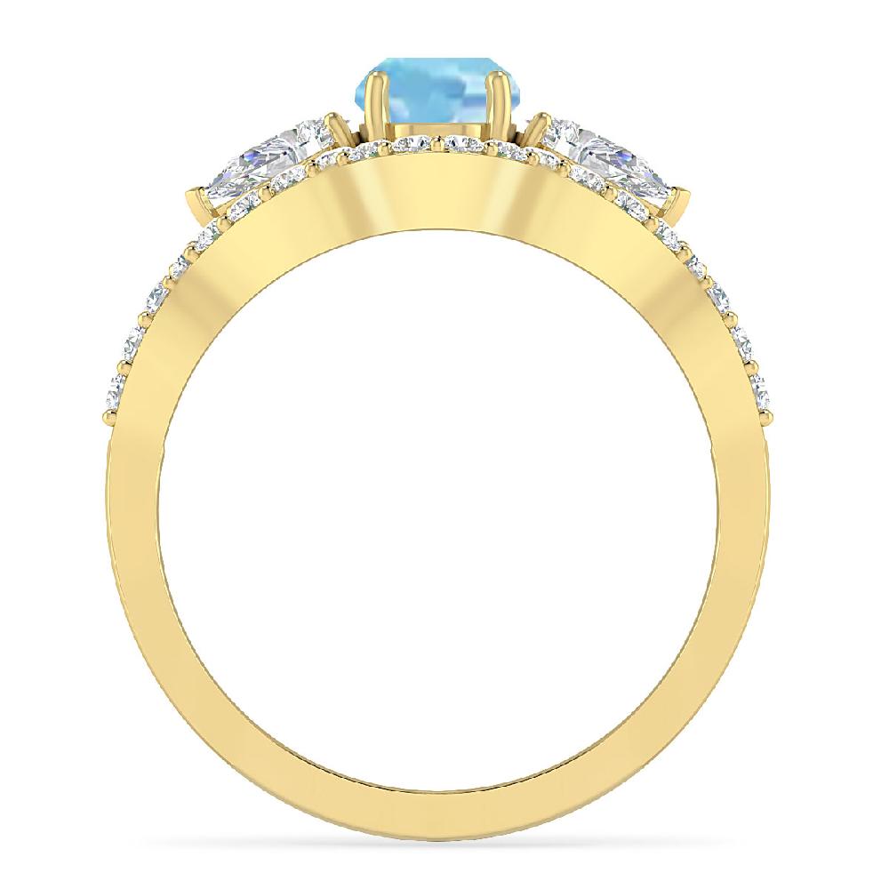 Yellow Gold - Aquamarine