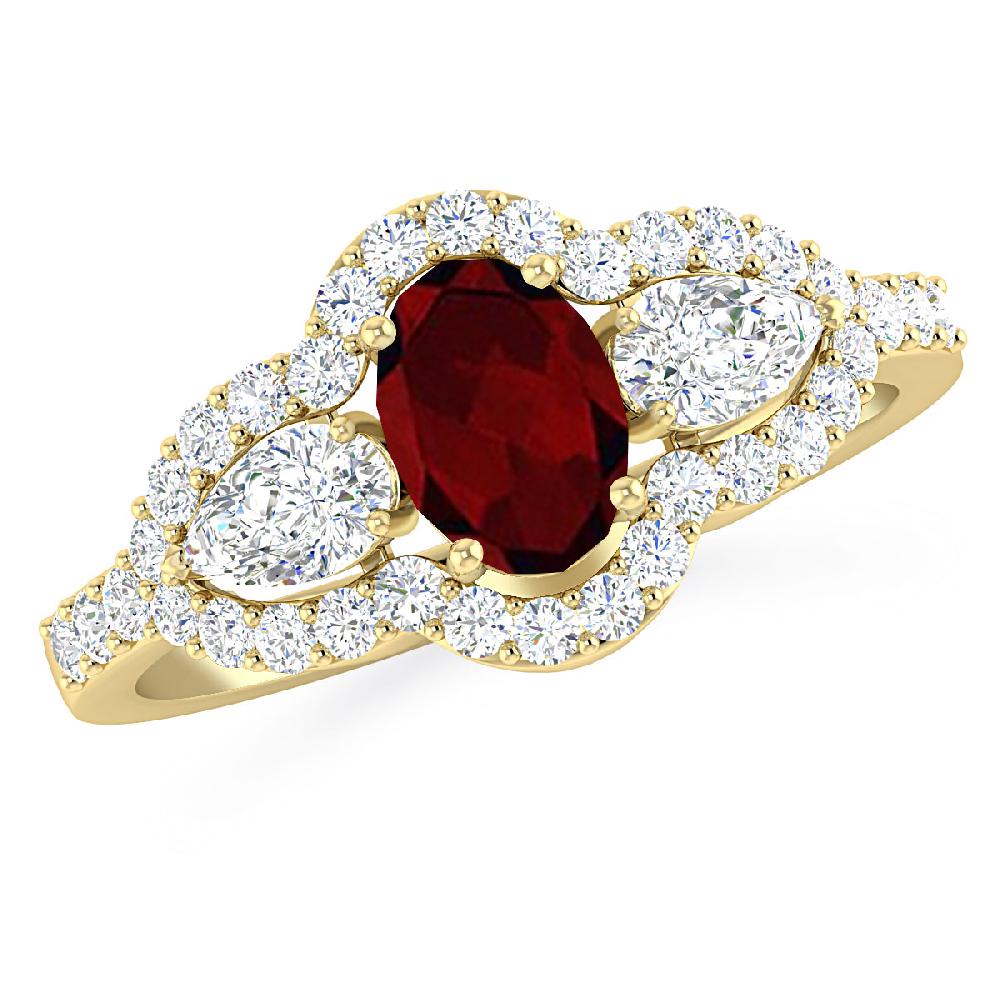 Yellow Gold - Garnet