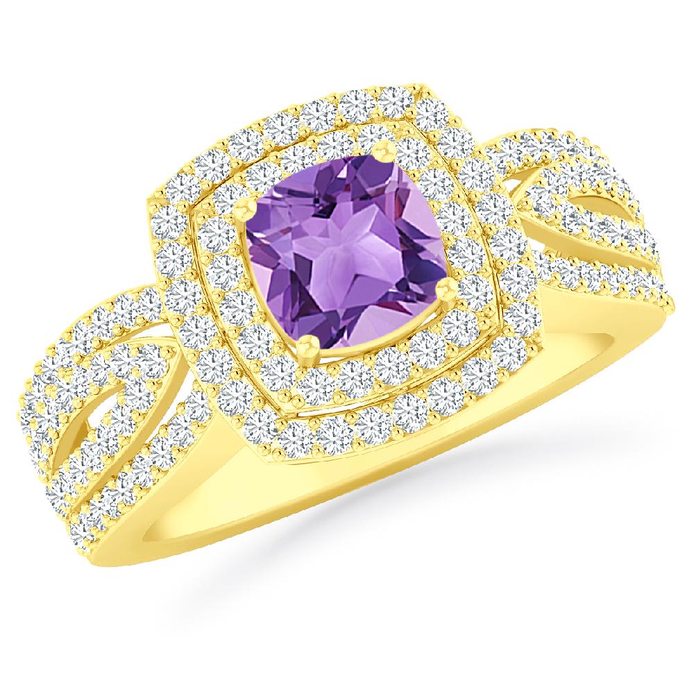 Yellow Gold - Amethyst