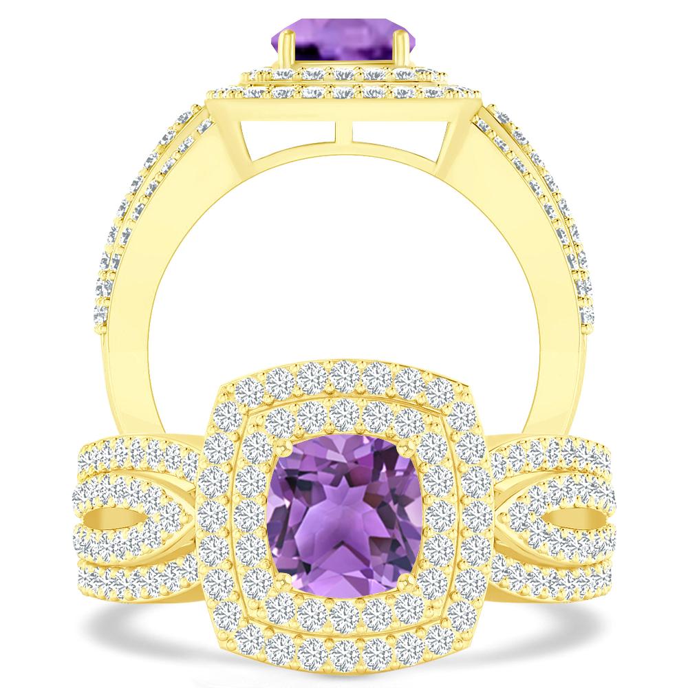 Yellow Gold - Amethyst