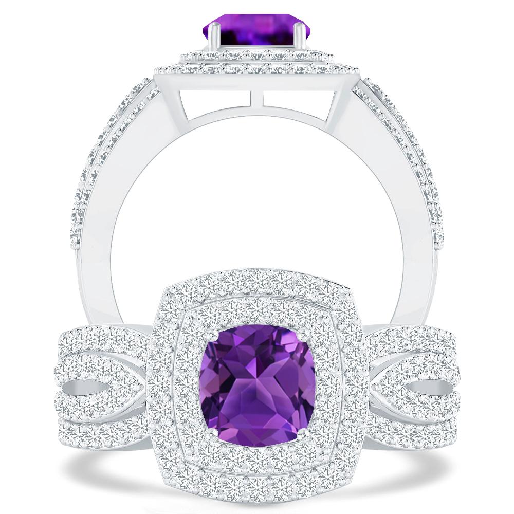 White Gold - Amethyst