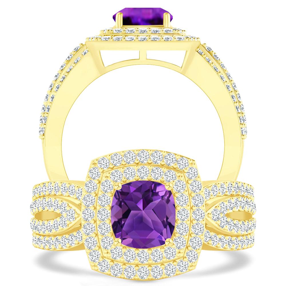 Yellow Gold - Amethyst