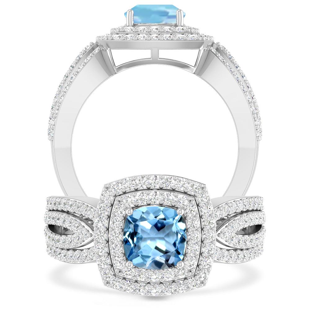 White Gold - Aquamarine