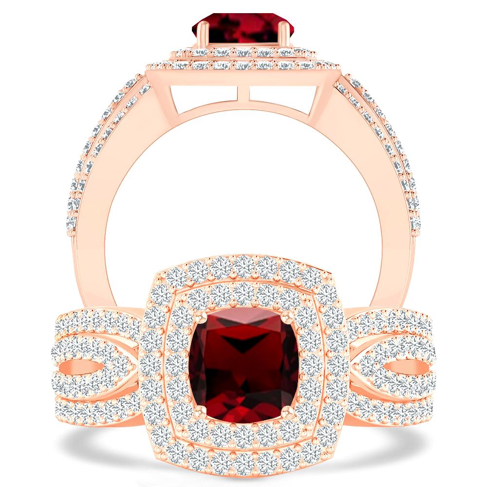 Rose Gold - Garnet