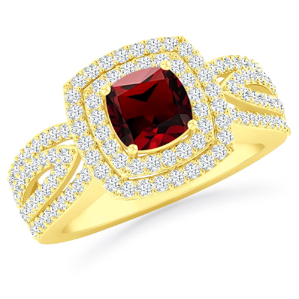 Yellow Gold - Garnet