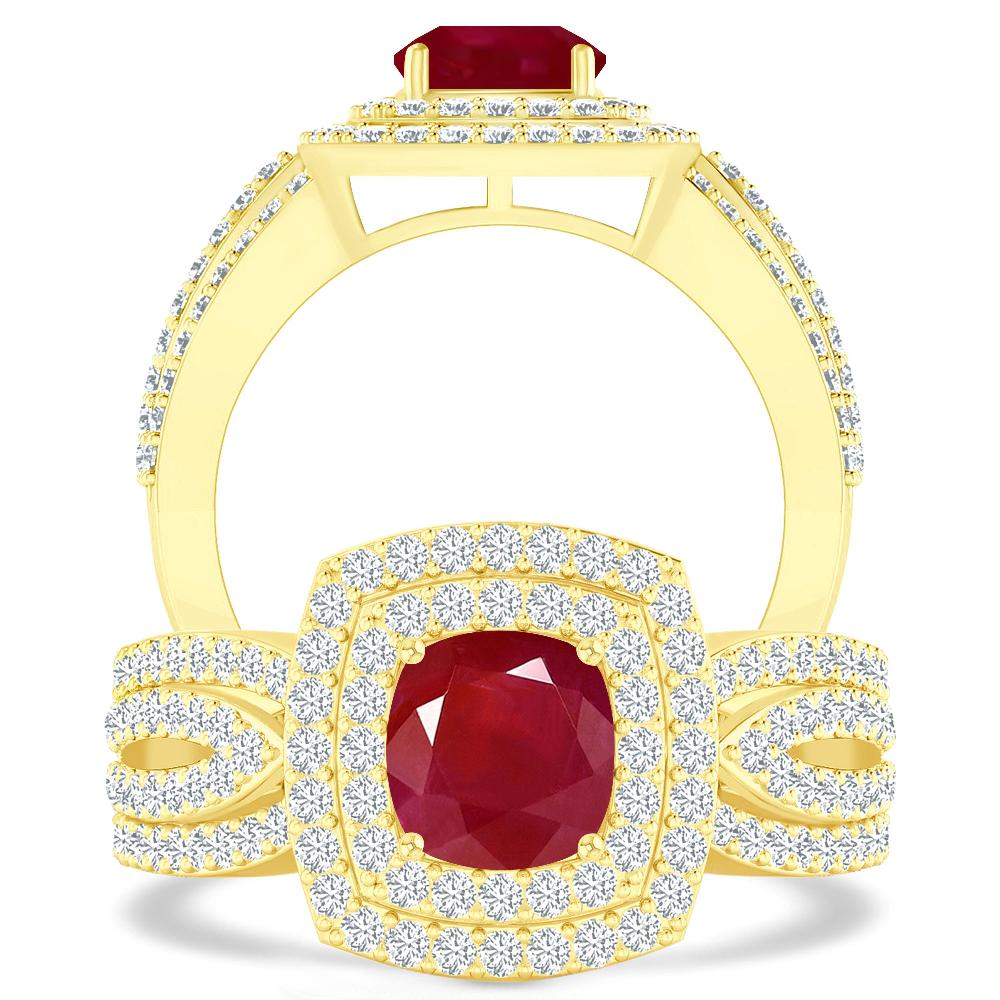 Yellow Gold - Ruby