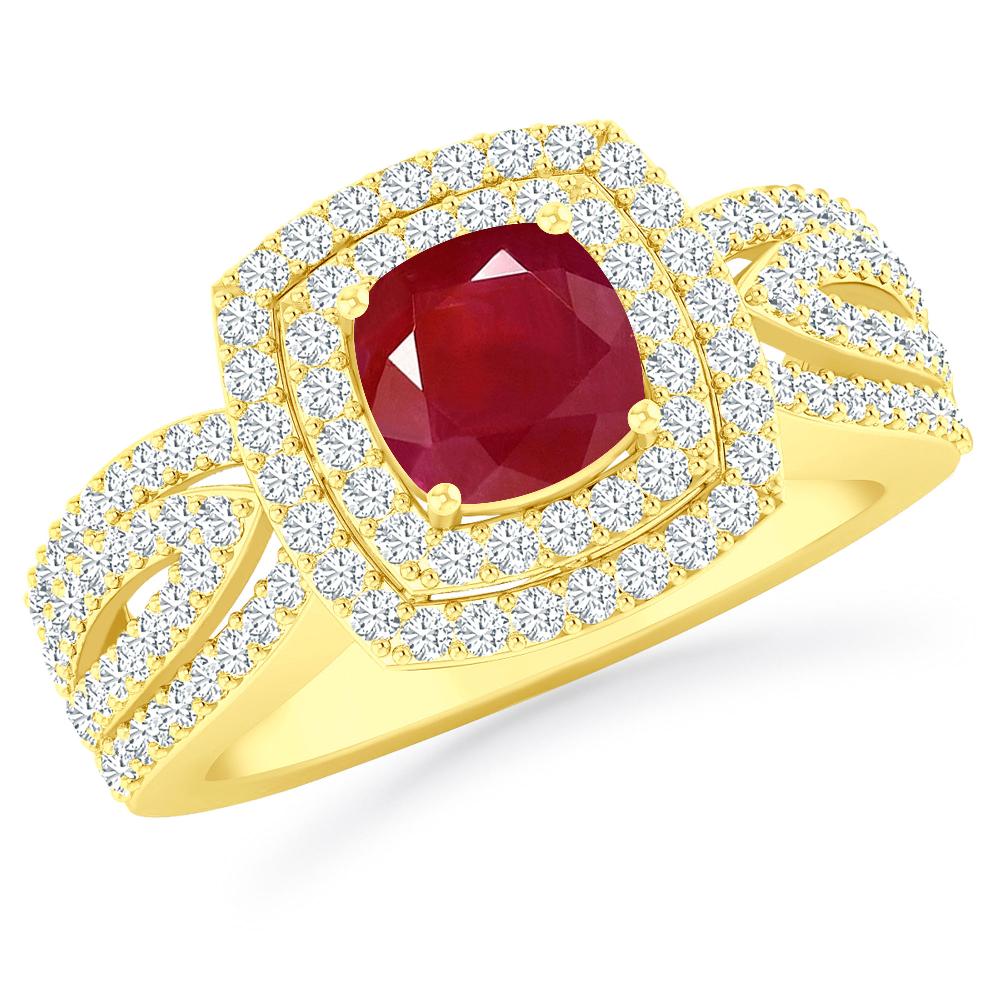 Yellow Gold - Ruby