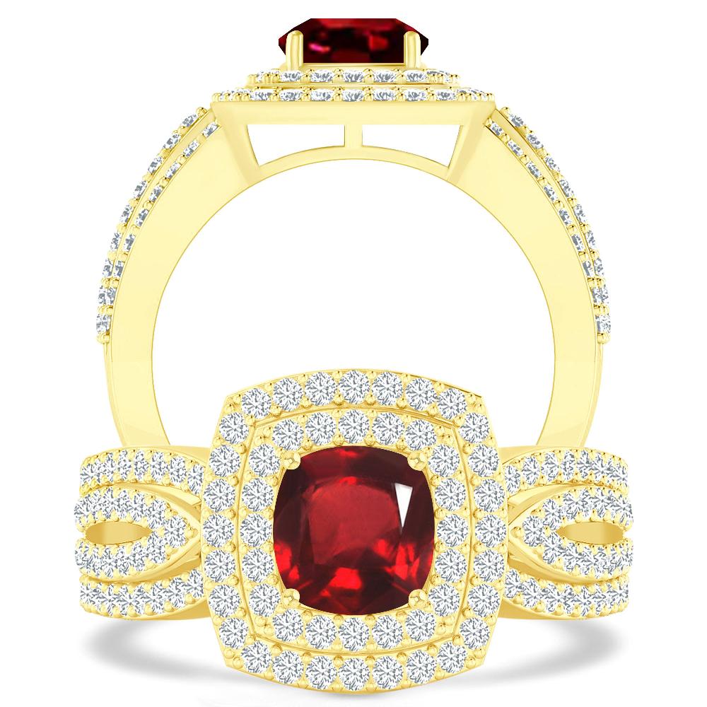 Yellow Gold - Ruby