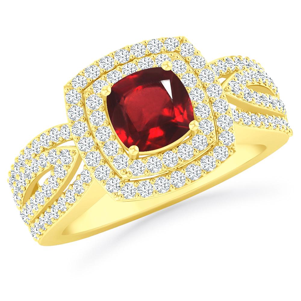 Yellow Gold - Ruby