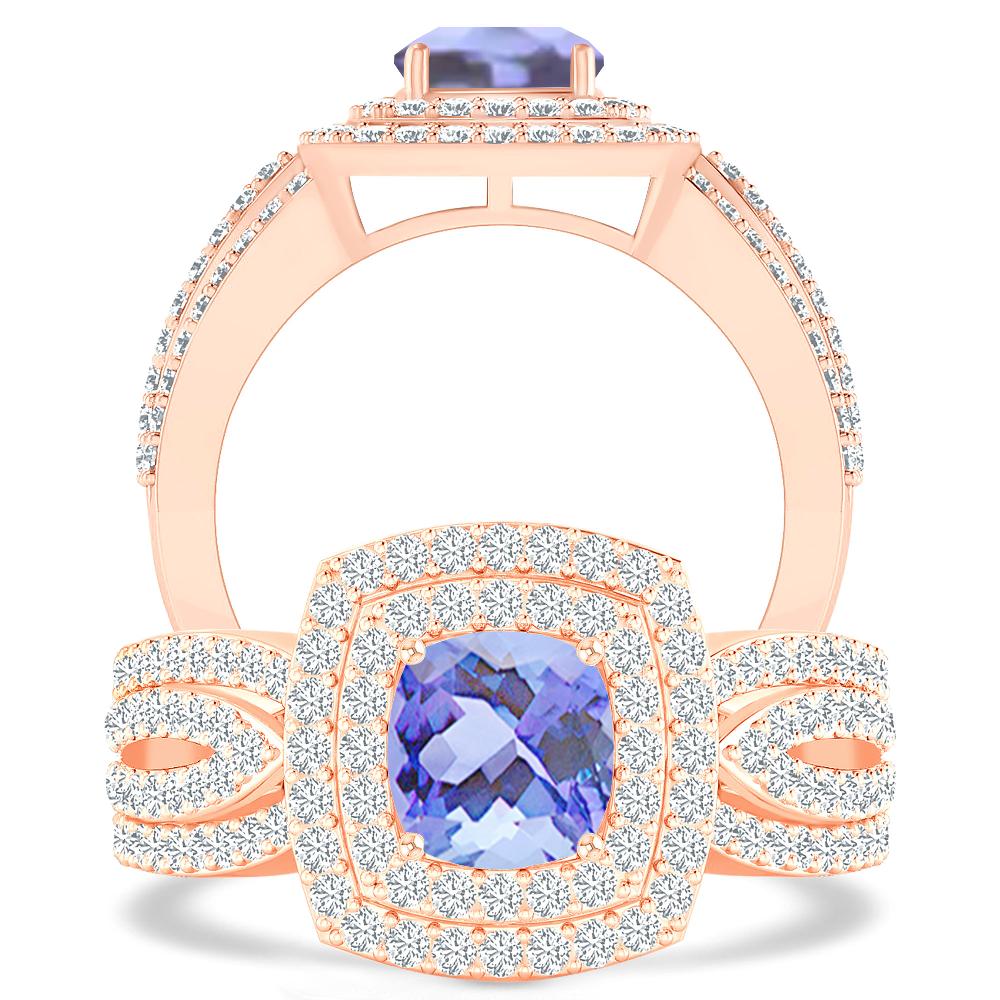 Rose Gold - Tanzanite