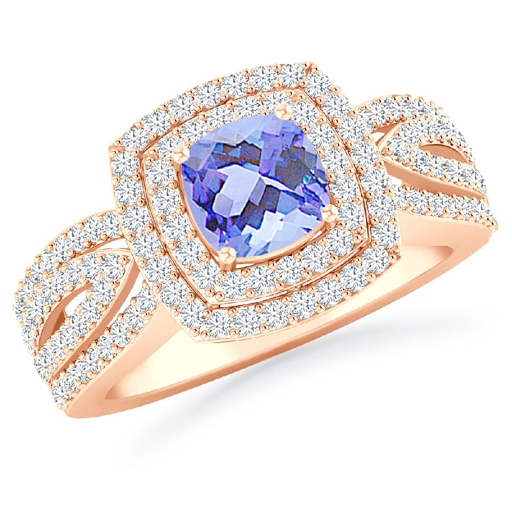 Rose Gold - Tanzanite