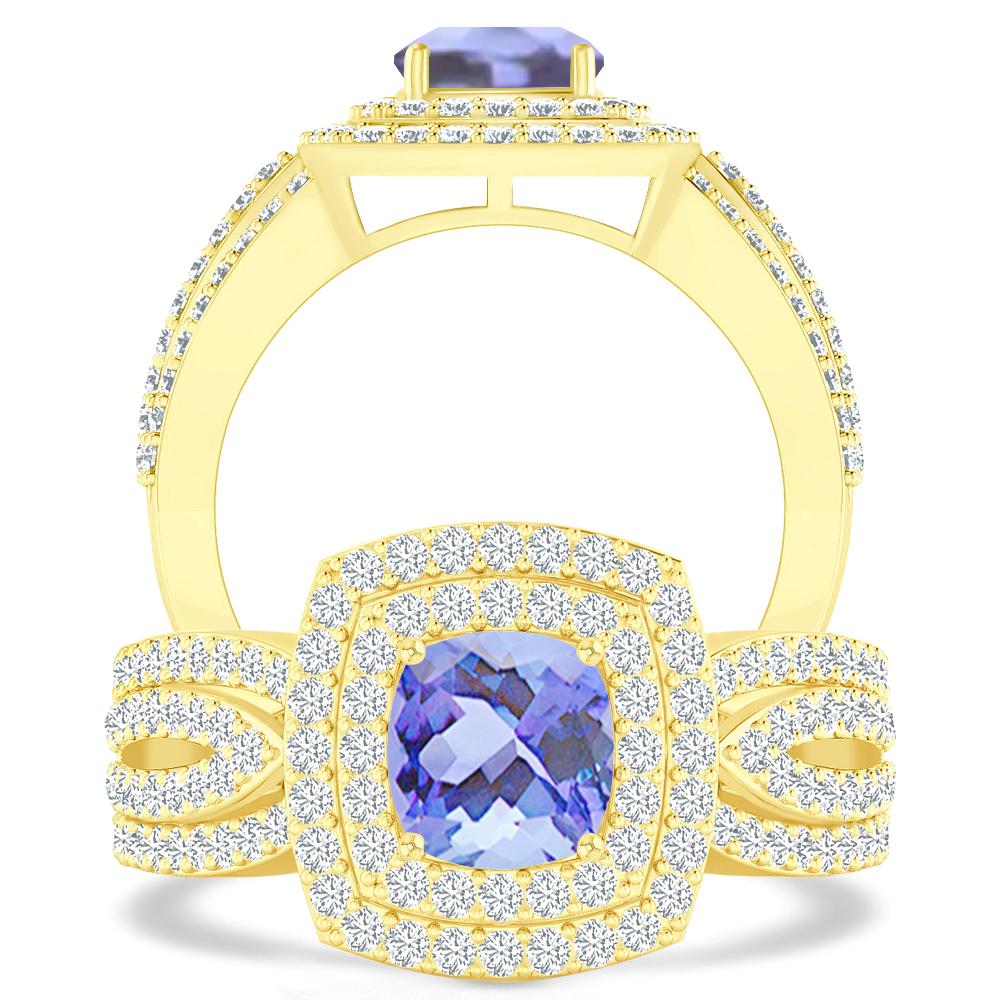 Yellow Gold - Tanzanite