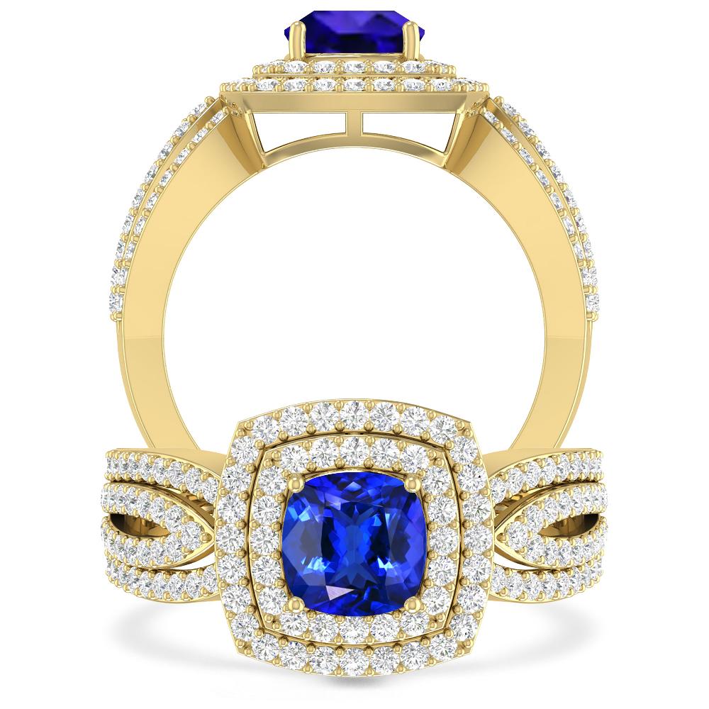 Yellow Gold - Tanzanite