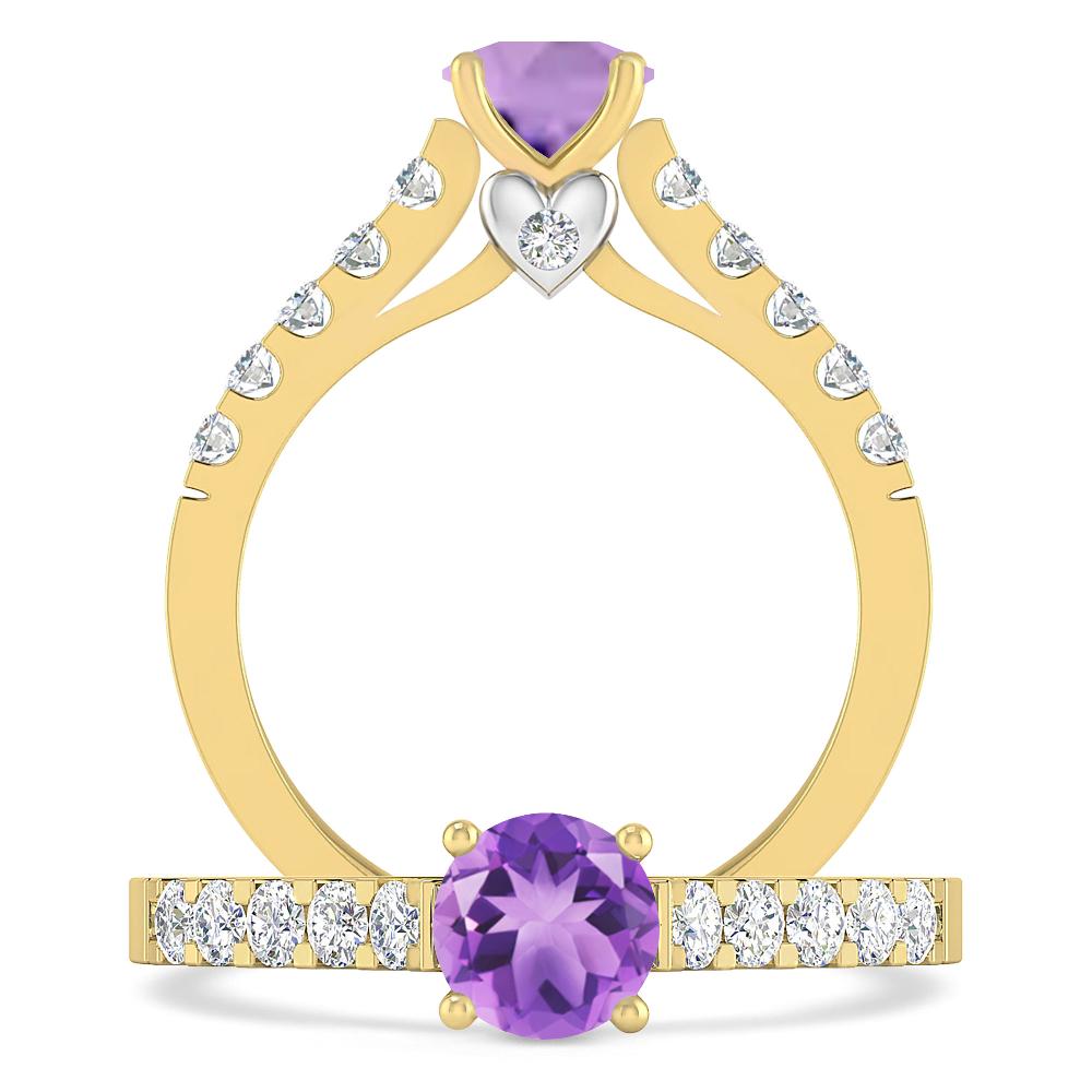 Yellow Gold - Amethyst