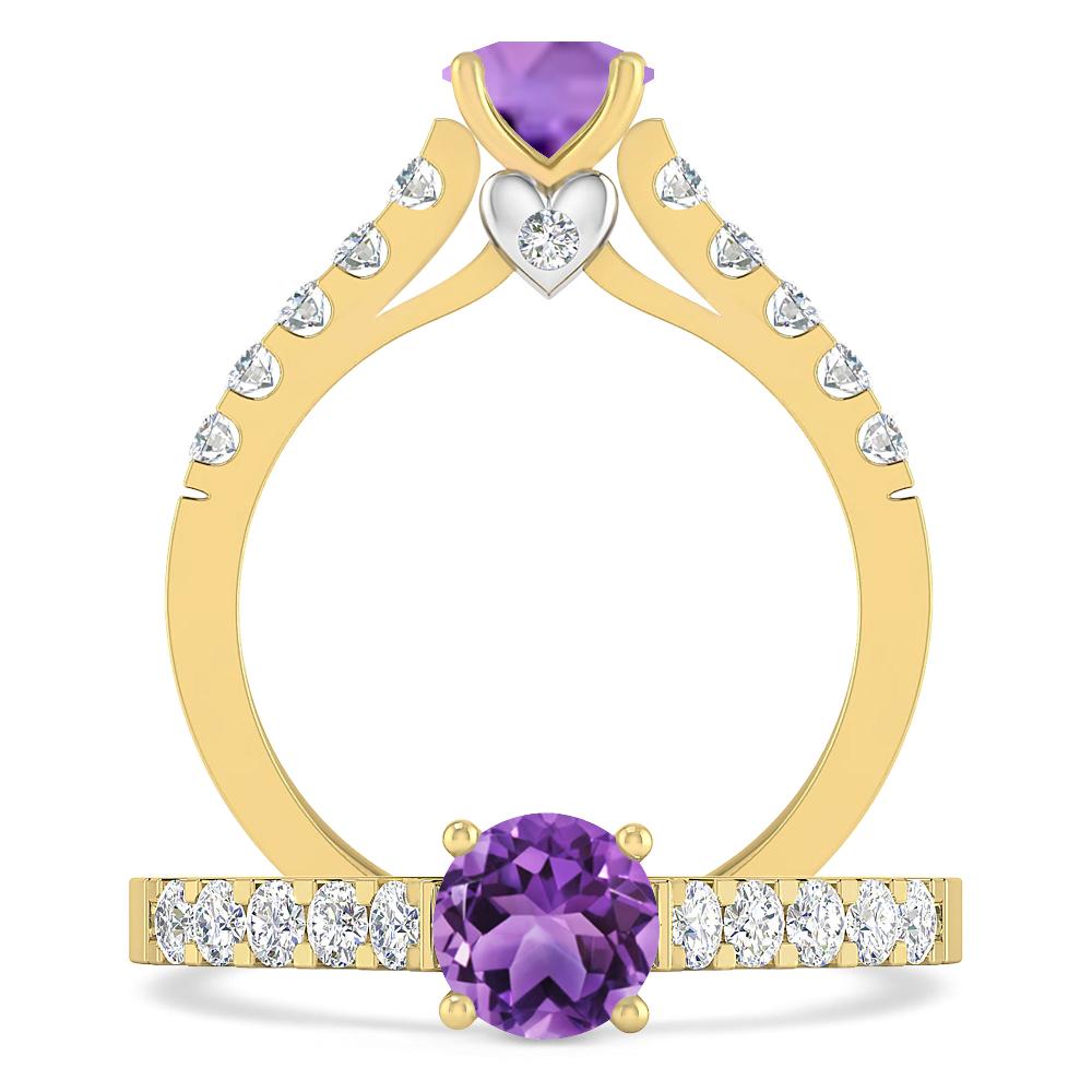 Yellow Gold - Amethyst