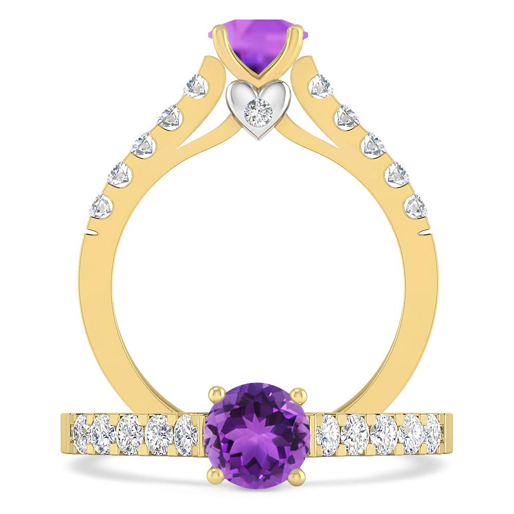 Yellow Gold - Amethyst