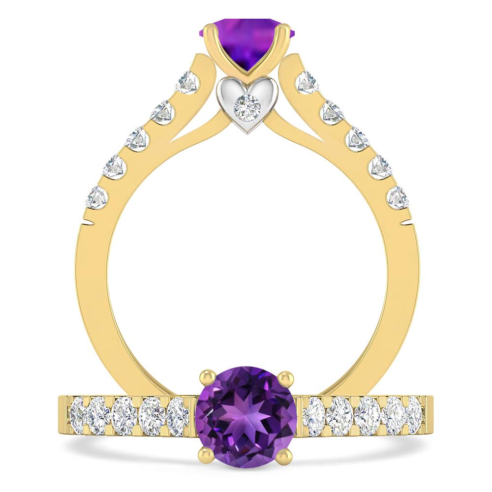 Yellow Gold - Amethyst