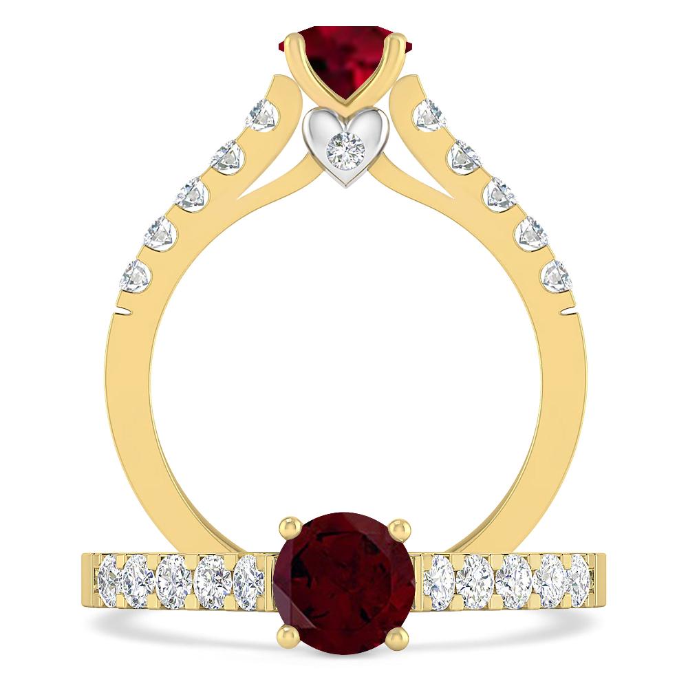 Yellow Gold - Garnet