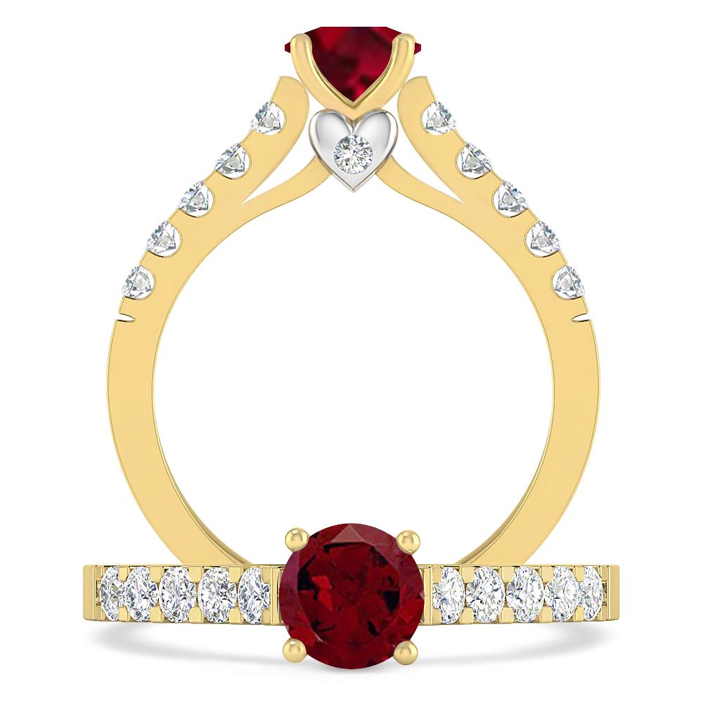 Yellow Gold - Garnet