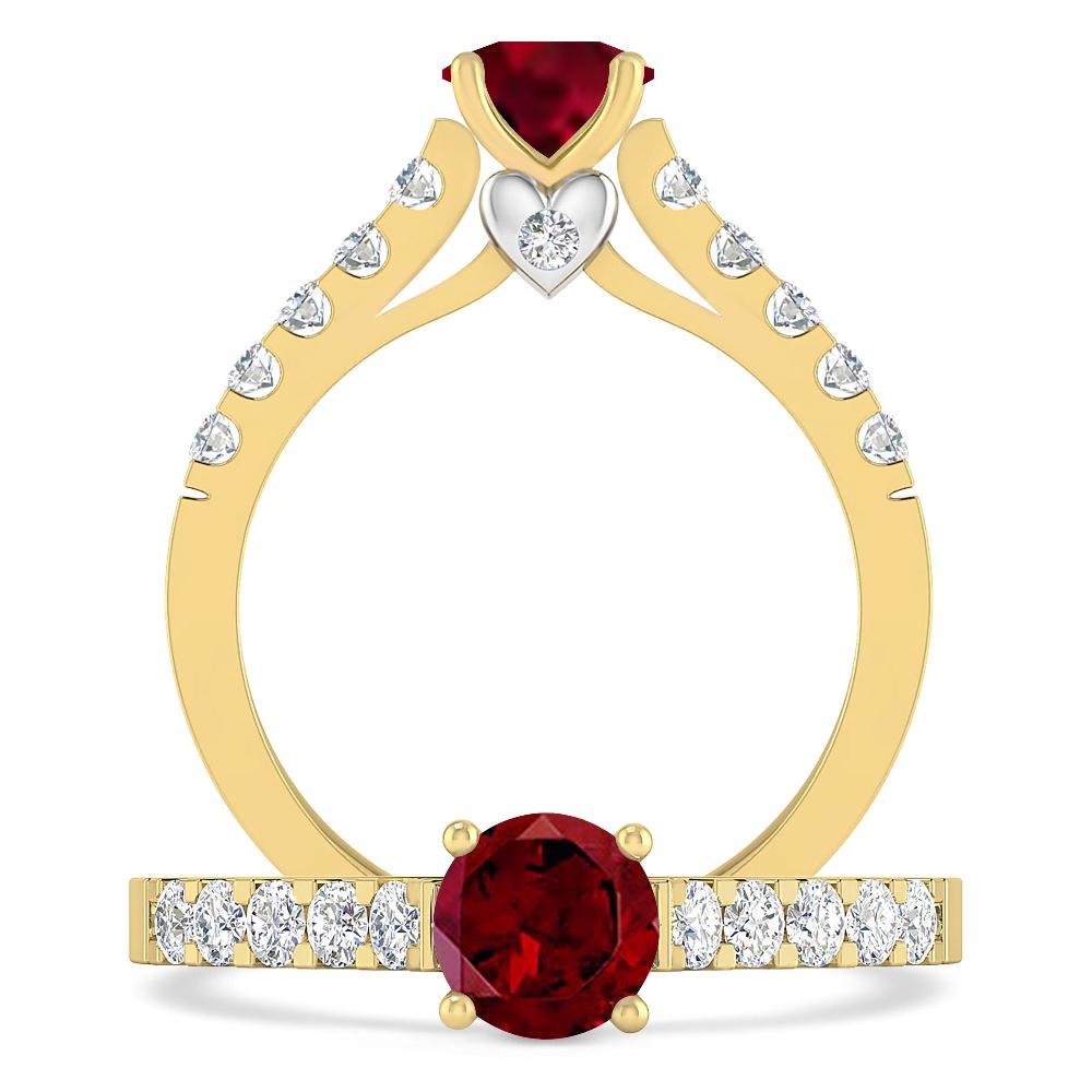 Yellow Gold - Garnet