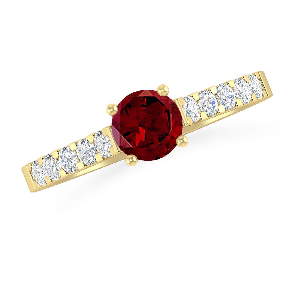 Yellow Gold - Garnet