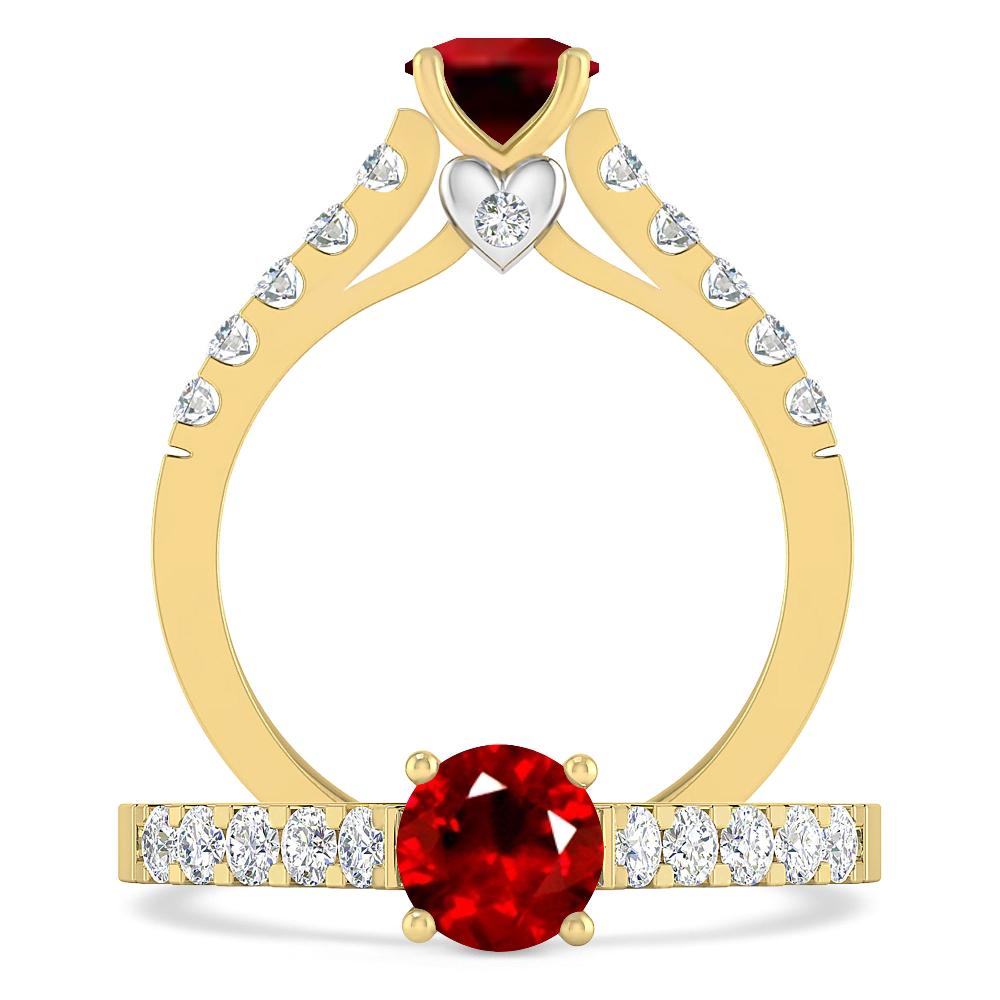 Yellow Gold - Ruby