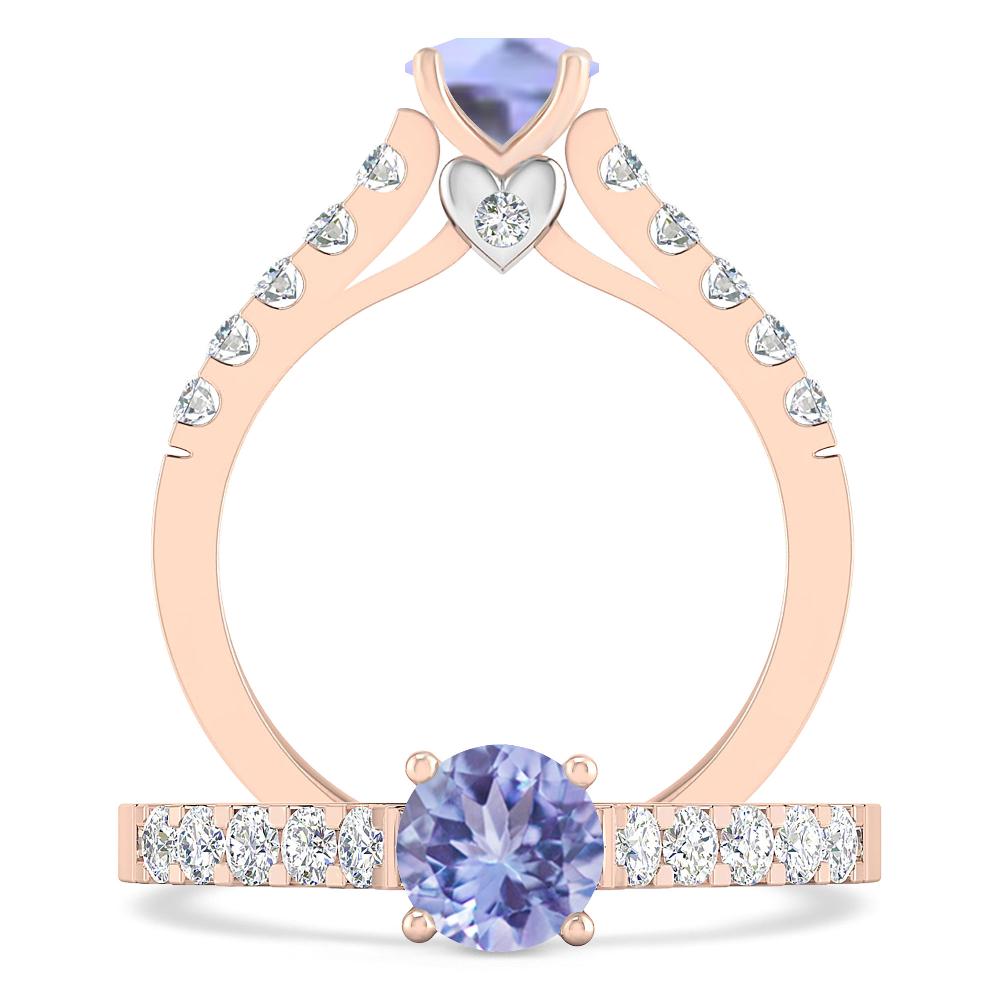 Rose Gold - Tanzanite