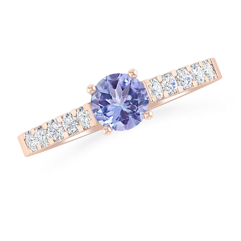 Rose Gold - Tanzanite