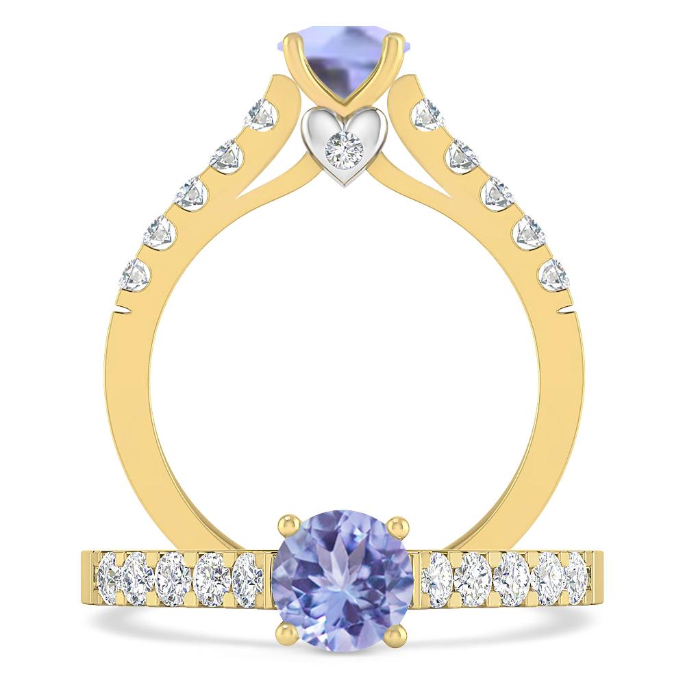 Yellow Gold - Tanzanite