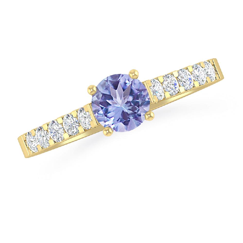 Yellow Gold - Tanzanite