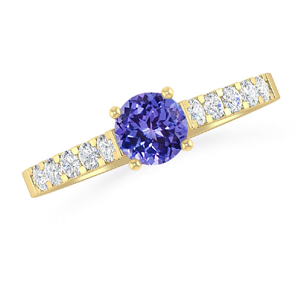 Yellow Gold - Tanzanite