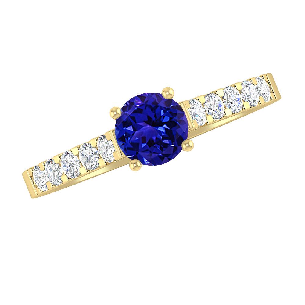 Yellow Gold - Tanzanite