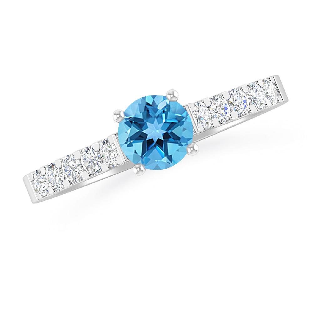 White Gold - Blue Topaz