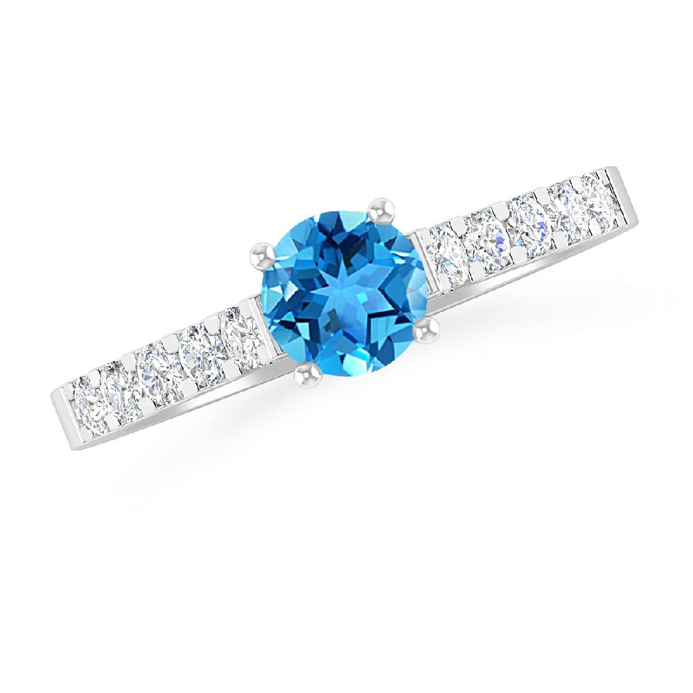 White Gold - Blue Topaz