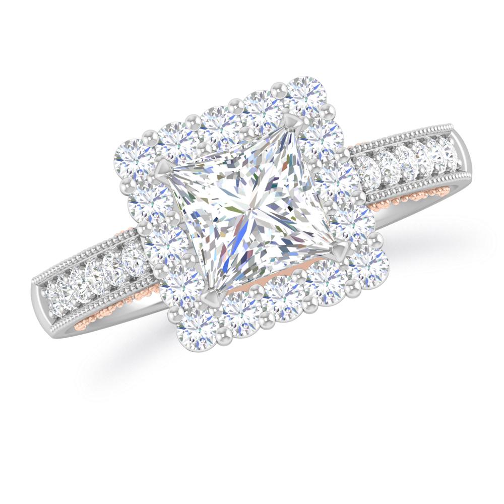 White Gold/Rose Gold - Diamond