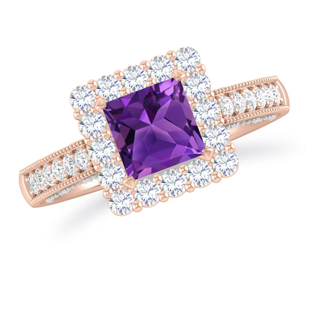 Rose Gold/White Gold - Amethyst