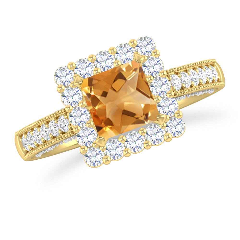 Yellow Gold/White Gold - Citrine