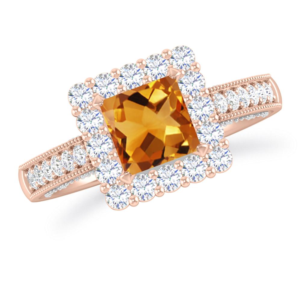 Rose Gold/White Gold - Citrine