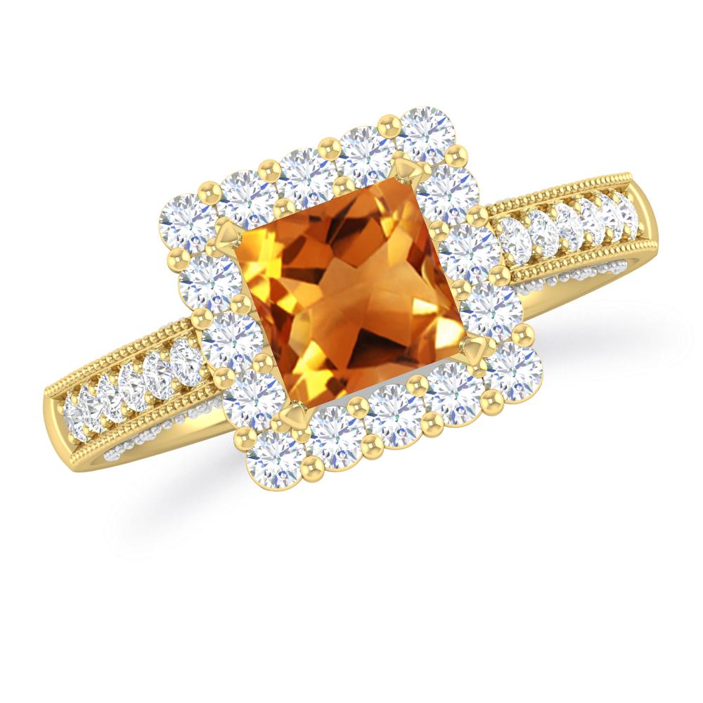 Yellow Gold/White Gold - Citrine