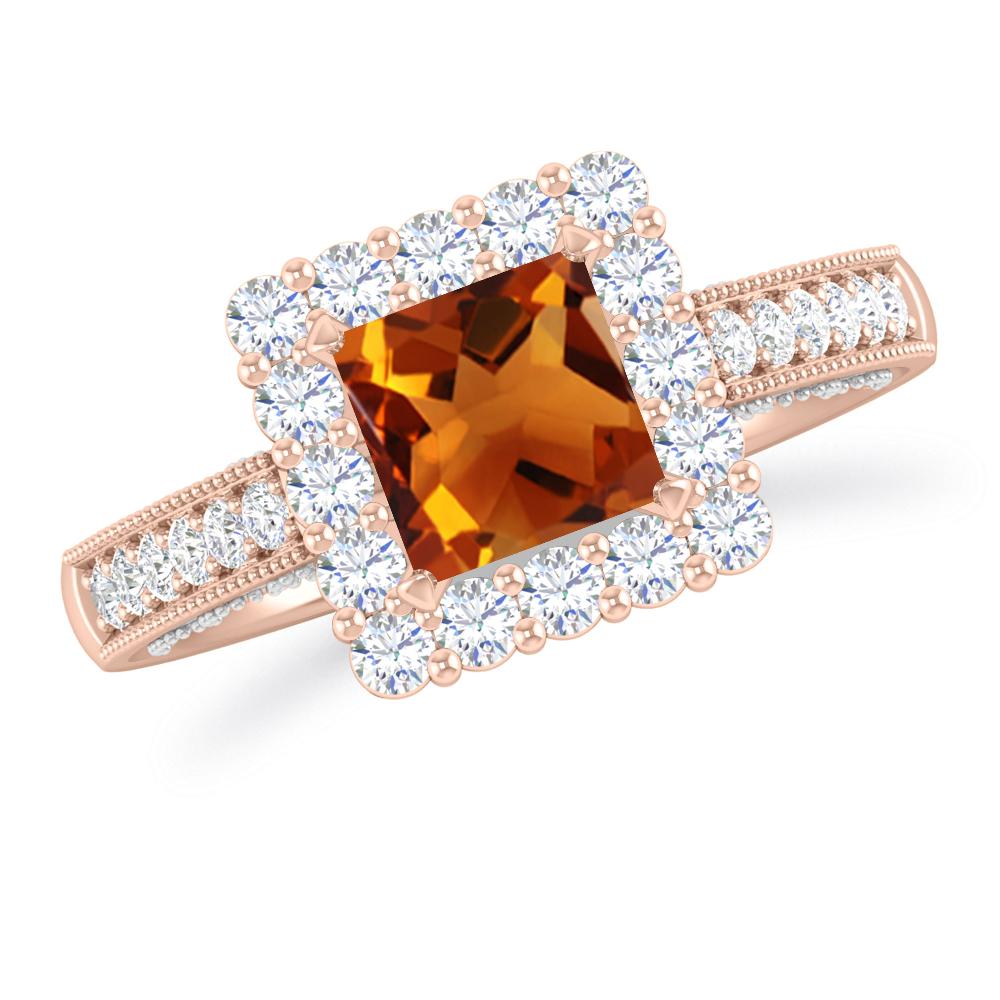 Rose Gold/White Gold - Citrine