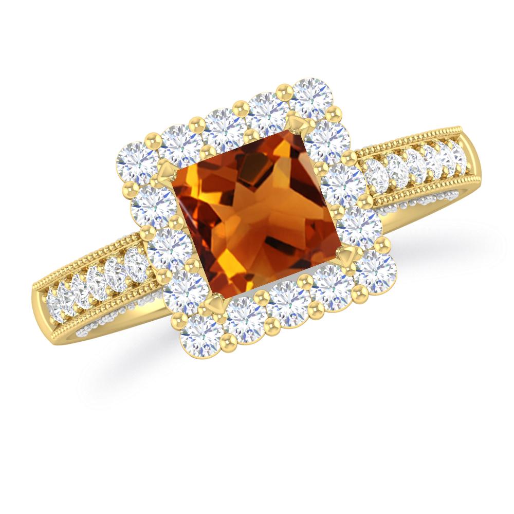 Yellow Gold/White Gold - Citrine