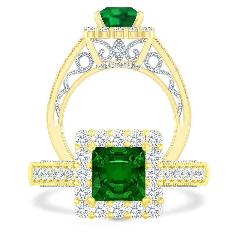 Yellow Gold - Emerald