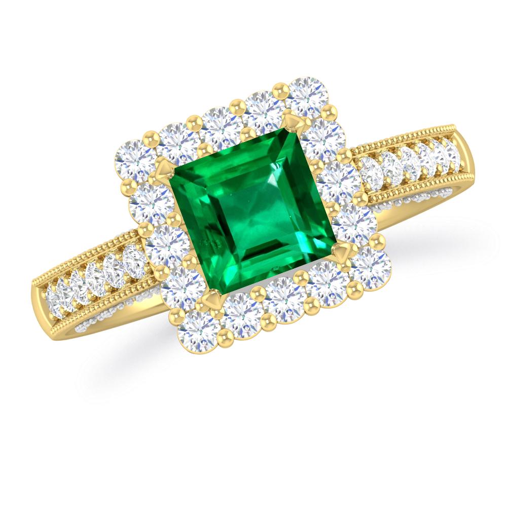 Yellow Gold/White Gold - Emerald