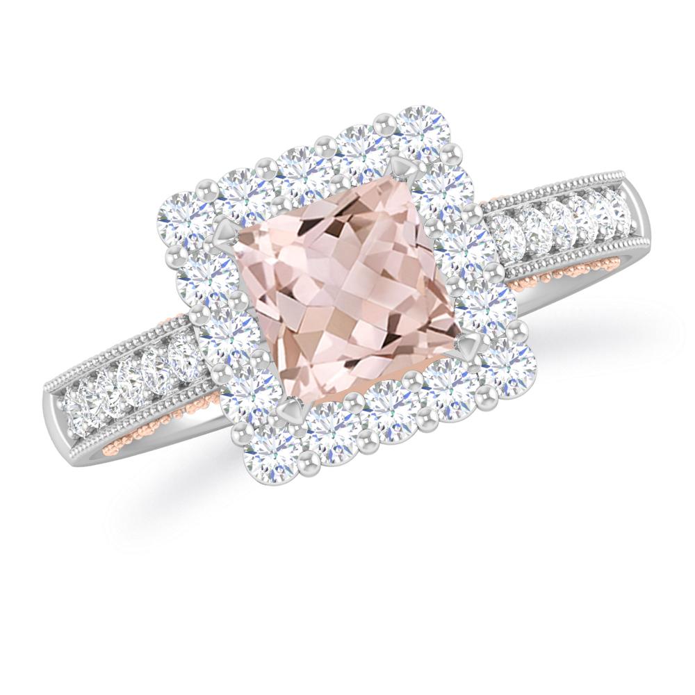 White Gold/Rose Gold - Morganite