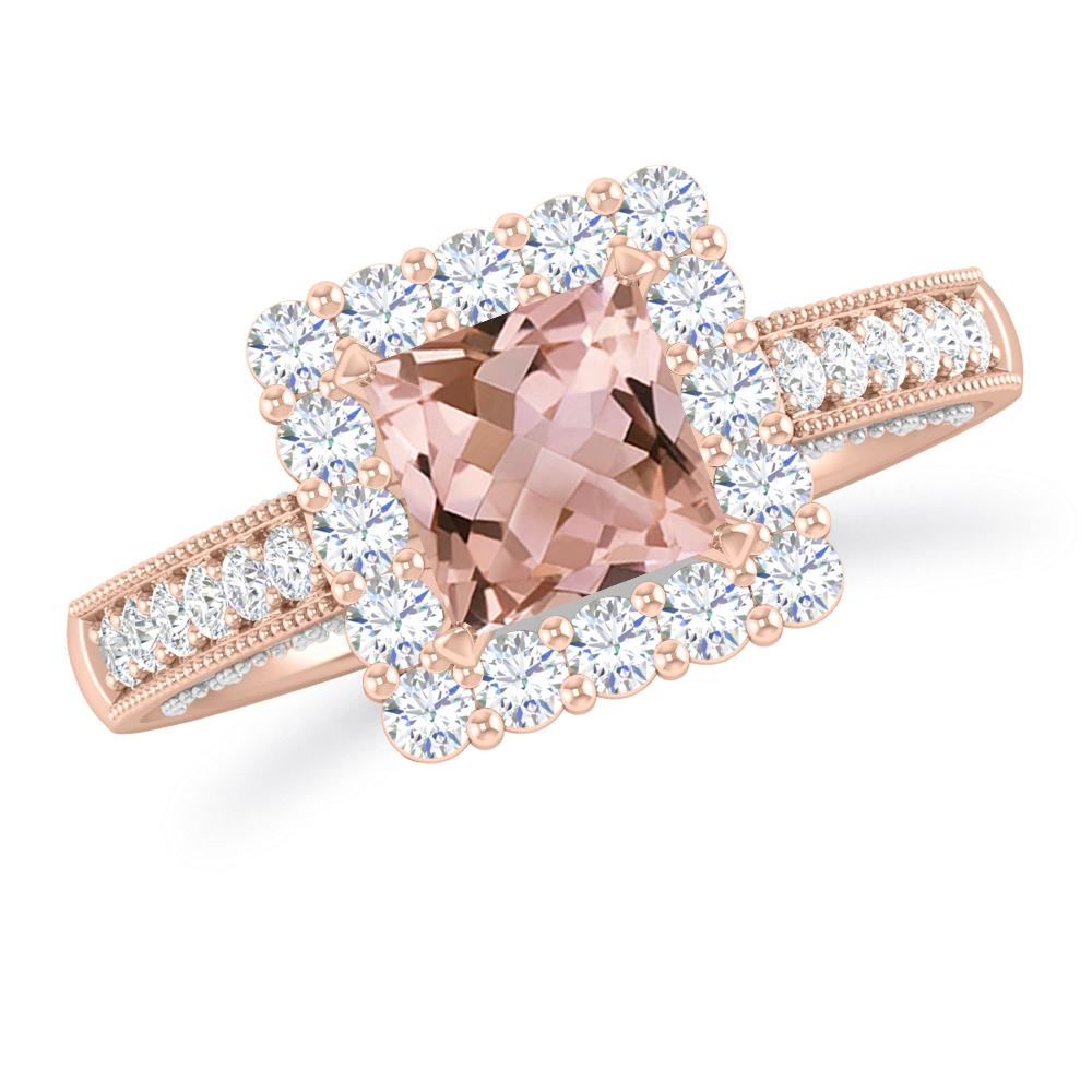 Rose Gold/White Gold - Morganite