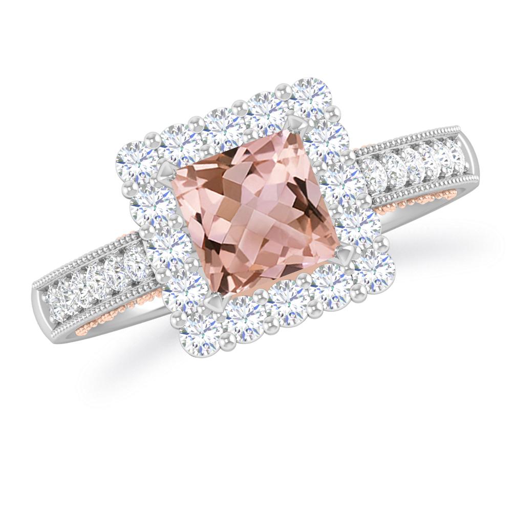 White Gold/Rose Gold - Morganite