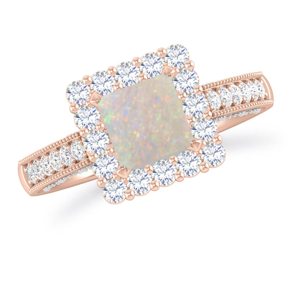 Rose Gold/White Gold - Opal